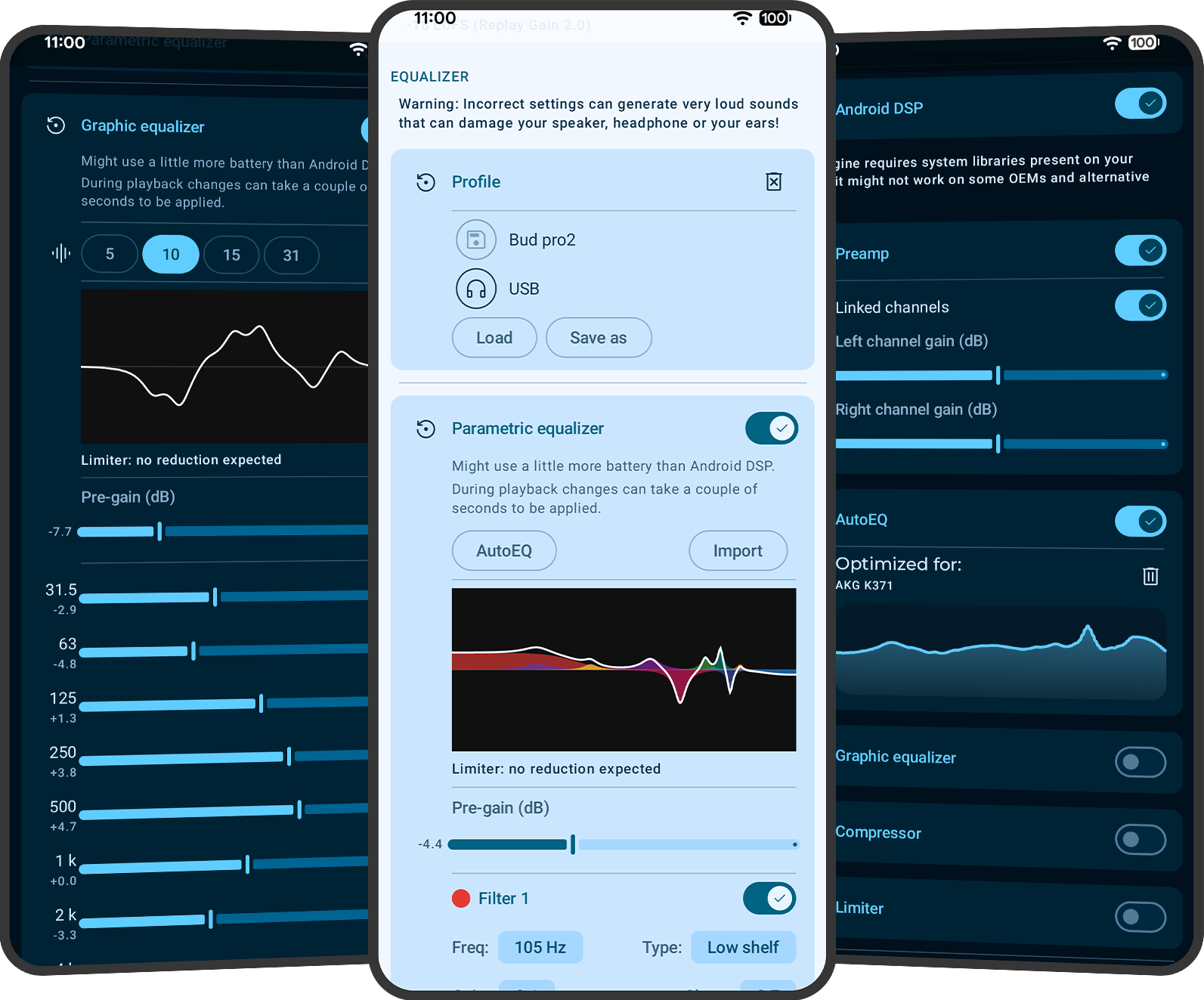 Symfonium advanced playback and sound controls